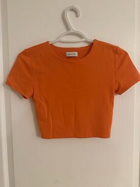 Babaton Bright Orange Cropped Tee